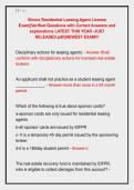 Illinois Residential Leasing Agent License &NewLine;Exam&vert;&vert;Verified Questions with Correct Answers and &NewLine;explanations LATEST THIS YEAR -JUST &NewLine;RELEASED&period;pdf&vert;&vert;NEWEST EXAM&excl;&excl;&excl;