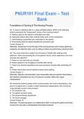 PNUR101 Final Exam &ndash; Test Bank