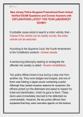 New Jersey Police Sergeant Promotional Exam Actual &NewLine;Verified EXAM Questions and Correct Answers with &NewLine;EXPLANATIONS LATEST THIS YEAR&period;pdf&vert;&vert;NEWEST &NewLine;EXAM&excl;&excl;&excl; 