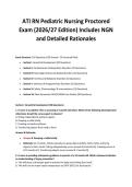 ATI RN Pediatric Nursing Proctored&NewLine;Exam &lpar;2026&sol;27 Edition&rpar; Includes NGN&NewLine;and Detailed Rationales