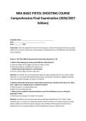 NRA BASIC PISTOL SHOOTING COURSE&NewLine;Comprehensive Final Examination &lpar;2026&sol;2027&NewLine;Edition&rpar;