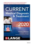 CURRENT Medical Diagnosis and Treatment 2020 Test Bank &&NewLine;Study Guide&comma; ISBN-13 978-1260455281 &ndash; Complete All Chapters  1-42 &comma; Questions & Answers A&plus; GRADED