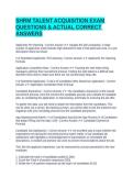 SHRM TALENT ACQUISITION EXAM QUESTIONS & ACTUAL CORRECT ANSWERS