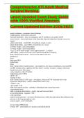 Comprehensive ATI Adult Medical &NewLine;Surgical Nursing&period; &NewLine;Latest Updated Exam Study Guide &NewLine;with 100&percnt; Verified Answers&period; &NewLine;Current Updated Edition 2026&sol;2027&period;