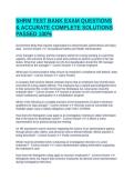 SHRM TEST BANK EXAM QUESTIONS & ACCURATE COMPLETE SOLUTIONS PASSED 100&percnt;