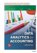 Test Bank for Data Analytics for Accounting&comma; 3rd Edition by Vernon Richardson &lpar;Complete Chapters 1 - 9 &comma; All Chapters &rpar; A&plus; GRADED