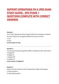 SUPPORT OPERATIONS PH II &lpar;PRE EXAM STUDY GUIDE&rpar; &comma; SPO PHASE 1 2026&sol;2027 QUESTIONS COMPLETE WITH CORRECT ANSWERS