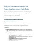 NR302 EXAM 3 Comprehensive Cardiovascular and Respiratory Assessment Study Guide