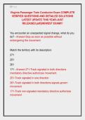 Virginia Passenger Train Conductor Exam COMPLETE &NewLine;VERIFIED QUESTIONS AND DETAILED SOLUTIONS &NewLine;LATEST UPDATE THIS YEAR-JUST &NewLine;RELEASED&period;pdf&vert;&vert;NEWEST EXAM&excl;&excl;&excl;