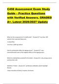 C458 Assessment Exam Study &NewLine;Guide &ndash; Practice Questions &NewLine;with Verified Answers&period; GRADED &NewLine;A&plus;&period; Latest 2026&sol;2027 Update