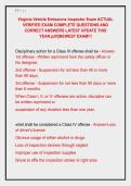 Virginia Vehicle Emissions Inspector Exam ACTUAL &NewLine;VERIFIED EXAM COMPLETE QUESTIONS AND &NewLine;CORRECT ANSWERS LATEST UPDATE THIS &NewLine;YEAR&period;pdf&vert;&vert;NEWEST EXAM&excl;&excl;&excl;