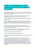 SHRM-CP INTERPERSONAL EXAM QUESTIONS & DETAILED COMPLETE SOLUTIONS