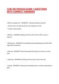 COB 300 PARGAS EXAM 1 QUESTIONS WITH CORRECT ANSWERS
