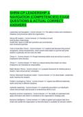 SHRM-CP LEADERSHIP & NAVIGATION &lpar;COMPETENCIES&rpar; EXAM QUESTIONS & ACTUAL CORRECT ANSWERS