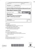 Pearson Edexcel International Advanced Level &lpar;IAL&rpar; Business WBS11&sol;01 January 2026  &lpar;QP&rpar; 