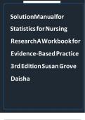 Solution Manual for Statistics for Nursing Research AWorkbook for Evidence-Based Practice&comma; 3rd Edition&comma;Susan Grove&comma; Daisha Cipher&NewLine;