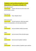 Podiatry and professionalism Exam Questions & Answers &lpar;Grade A&plus;&rpar;&period;docx&NewLine;&NewLine;