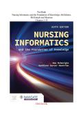 Test Bank Nursing Informatics and the Foundation of Knowledge &lpar;6TH ED&rpar; By McGonigle & Mastrian &vert; Chapters 1-25