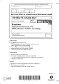 Pearson Edexcel International Advanced Level &lpar;IAL&rpar; Business WBS13&sol;01 January 2026 &lpar;QP&rpar; 