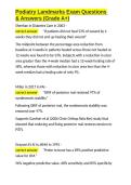 Podiatry Landmarks Exam Questions & Answers &lpar;Grade A&plus;&rpar;&period;docx&NewLine;&NewLine;