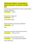 Oklahoma Podiatry Jurisprudence Exam Questions & Answers &lpar;Grade A&plus;&rpar;&period;docx&NewLine;&NewLine;