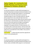 Darby Chapter 20 Community Oral Health Planning and Practice Exam Questions & Answers &lpar;Grade A&plus;&rpar;&period;docx&NewLine;&NewLine;