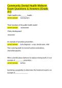 Community Dental Health Midterm Exam Questions & Answers &lpar;Grade A&plus;&rpar;&period;docx&NewLine;&NewLine;