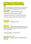 Community Oral Health&comma; Chapter 4 Exam Questions & Answers &lpar;Grade A&plus;&rpar;&period;docx&NewLine;&NewLine;