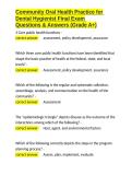 Community Oral Health Practice for Dental Hygienist Final Exam Questions & Answers &lpar;Grade A&plus;&rpar;&period;docx&NewLine;&NewLine;