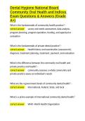 Dental Hygiene National Board Community Oral Health and Indices Exam Questions & Answers &lpar;Grade A&plus;&rpar;&period;docx&NewLine;&NewLine;