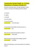 Community Dental Health ch&period; 9 Exam Questions & Answers &lpar;Grade A&plus;&rpar;&period;docx&NewLine;&NewLine;