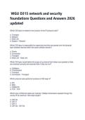 WGU D315 network and security &NewLine;foundations Questions and Answers 2026 &NewLine;updated 