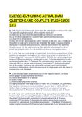 EMERGENCY NURSING ACTUAL EXAM QUESTIONS AND COMPLETE STUDY GUIDE 2026&period;&NewLine;&NewLine;