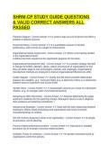 SHRM-CP STUDY GUIDE QUESTIONS & VALID CORRECT ANSWERS ALL PASSED