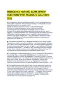 EMERGENCY NURSING EXAM REVIEW QUESTIONS WITH ACCURATE SOLUTIONS 2026&period;&NewLine;&NewLine;