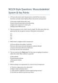 NUR1020C Study Quiz - Chapter 24 - Musculoskeletal System & Key Points - Health Assessment