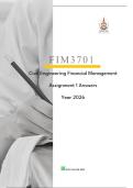 FIM3701 Assignment 01 Answers Year 2026