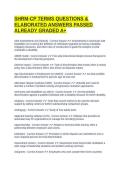 SHRM-CP TERMS QUESTIONS & ELABORATED ANSWERS PASSED ALREADY GRADED A&plus;
