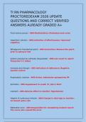 TI RN PHARMACOLOGY PROCTOREDEXAM 2026 UPDATE QUESTIONS AND CORRECT VERIFIED ANSWERS ALREADY GRADED A&plus;