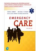 Test Bank For Emergency Care&comma; 14th Edition by Daniel Limmer Michael F&period; O'KeefeEdward T&period; Dickinson Chapter 1-41 &vert; All Chapters 