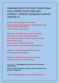 PHARMACOLOGY ATI PROCTORED EXAM 2026 UPDATE QUESTIONS AND CORRECT VERIFIED ANSWERS ALREADY GRADED A&plus;