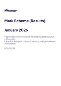  Edexcel IAL Chemistry  Paper O1A  &lpar;WCH12&sol;O1A&rpar; Mark Scheme  January 2026