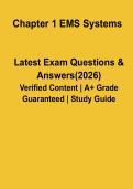 EMS Systems Chapter 1 EMT Study Guide & Practice Questions 2026 Emergency Care Review