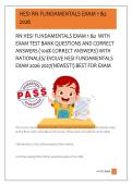 RN HESI FUNDAMENTALS EXAM 1 &2  WITH &NewLine;EXAM TEST BANK QUESTIONS AND CORRECT &NewLine;ANSWERS &lpar;100&percnt; CORRECT ANSWERS&rpar; WITH &NewLine;RATIONALES&sol; EVOLVE HESI FUNDAMENTALS &NewLine;EXAM 2026 2027&lpar;NEWEST&excl;&rpar; BEST FOR EXAM  