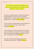 Texas Massage Licensing Exam Questions And &NewLine;Answers Practice Questions with Solutions Newest &NewLine;2026-2027 &vert; Already Graded A&plus; 