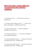 MISY 5325 FINAL EXAM COMPLETE 70 QUESTIONS AND VERIFIED ANSWERS