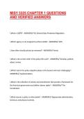 MISY 5325 CHAPTER 1 QUESTIONS AND VERIFIED ANSWERS