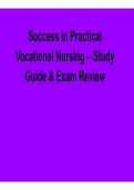 Success in Practical Vocational Nursing Study Guide Exam Review Comprehensive Exam Review Material Fundamental Nursing Practice&comma; Clinical Skills&comma; and Patient Care 2025&sol; 2026