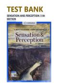 TEST BANK FOR SENSATION AND PERCEPTION 11th EDITION BY E&period; BRUCE GOLDSTEIN&vert;&vert;ISBN 978-0357446478&vert;&vert;Complete Guide A&plus;