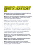 MEDICAL BILLING & CODING EXAM REVIEW&NewLine;QUESTIONS WITH ACCURATE SOLUTIONS&NewLine;2026